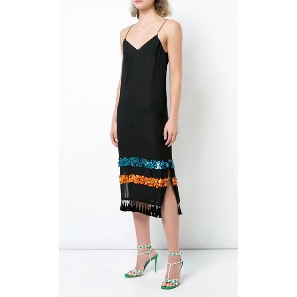 SACHIN + BABI • Bosphorus Silk Sleeveless Sequin Midi Slip Dress, 2 - Picture 1 of 16